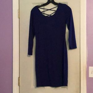 Blue bodycon dress